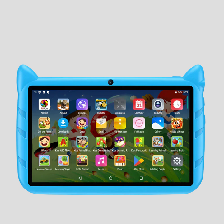 7-tommers nettbrett for barn – 5G WiFi | 4 GB RAM | 64 GB ROM