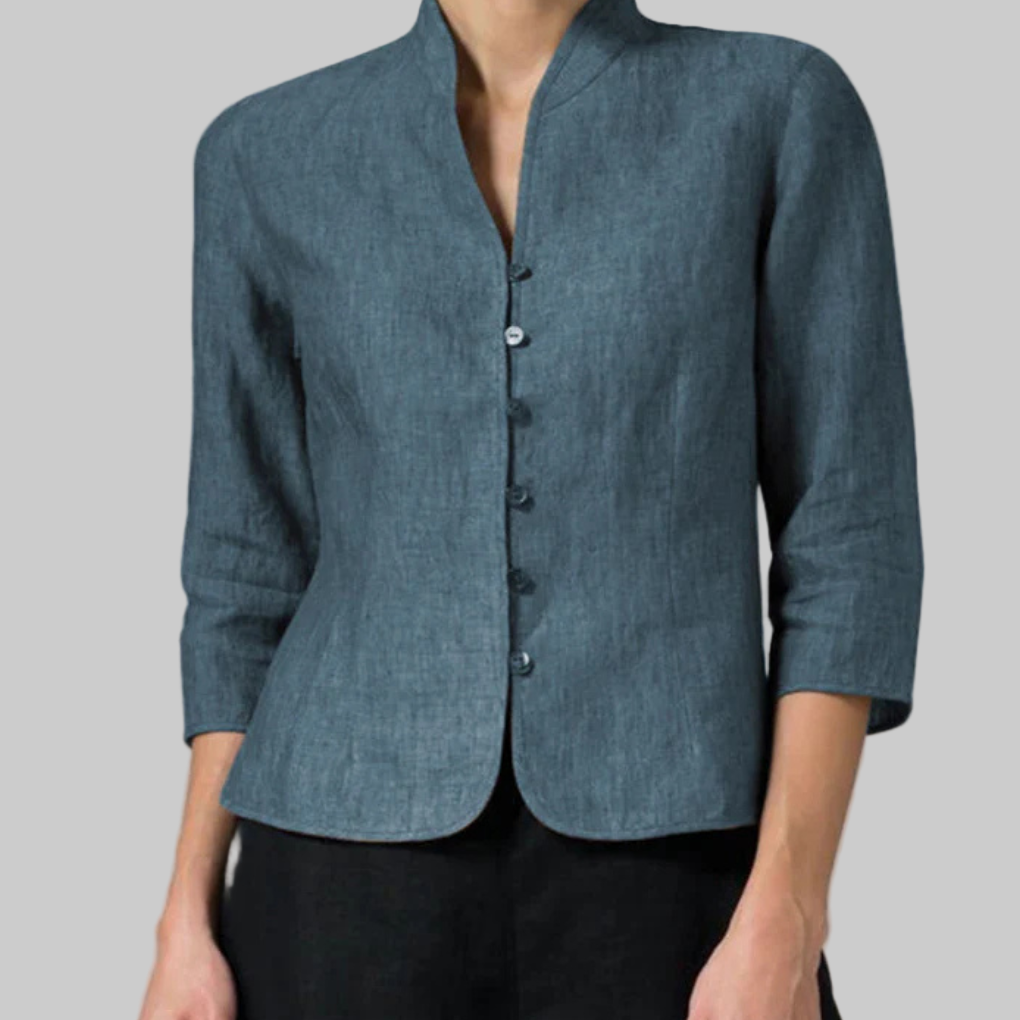 Damebluse med ståkrage – Chic detaljer med allsidig preg