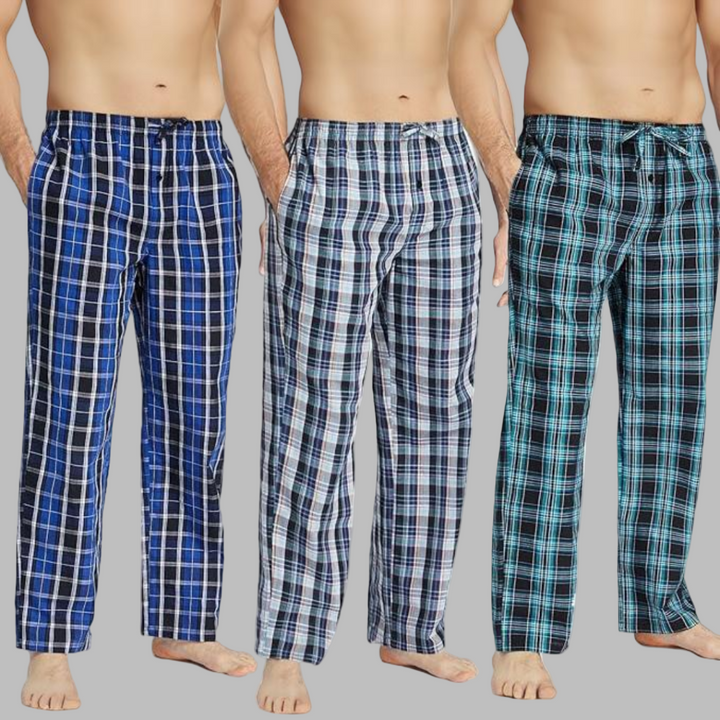 3-pack flannel pajama pants for men