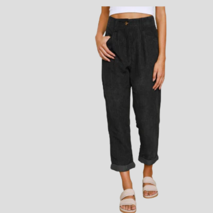 Stilige kordfløyelsbukser – uformell stil med tekstur