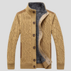 Plysjfôret cardigan for men