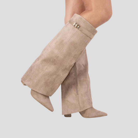 Støvler med høy blokkhæl