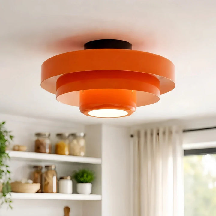 Vanesly Bauhaus rund hengelampe i tre nivåer, Macaron