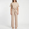 Bred-Bukse Korte-Ermer Jumpsuit