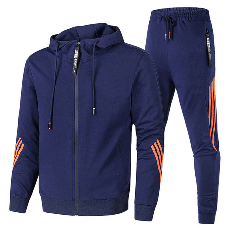 Sporty og varm herretreningsdress i ullblanding
