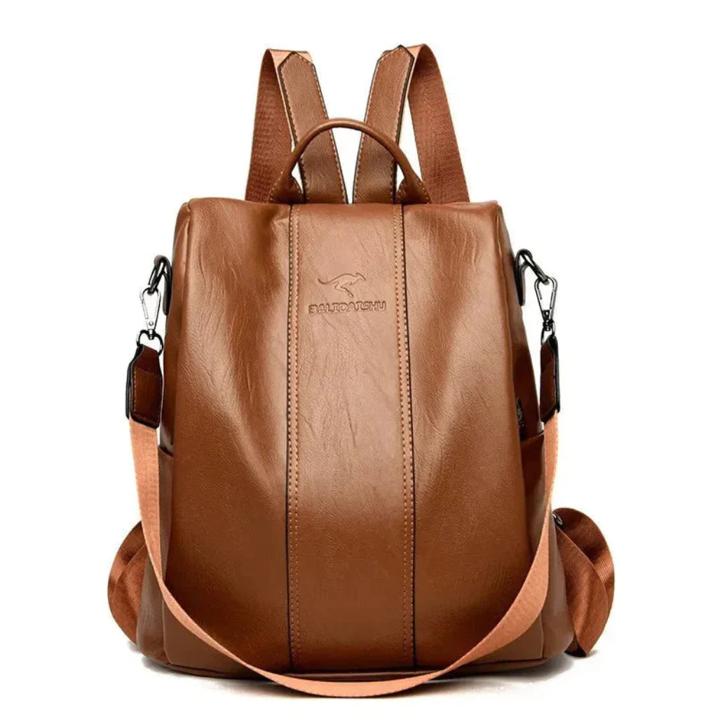 Stilvoller diebstahlsicherer Rucksack für Frauen – stilvolles Lederdesign mit versteckter Aufbewahrung