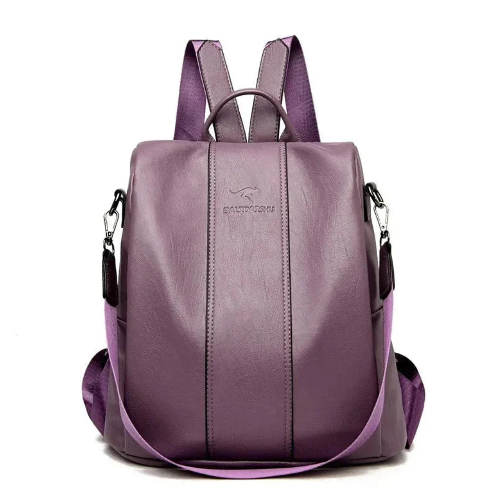 Stilvoller diebstahlsicherer Rucksack für Frauen – stilvolles Lederdesign mit versteckter Aufbewahrung