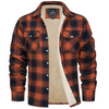 Fleece-lined checkered jacket