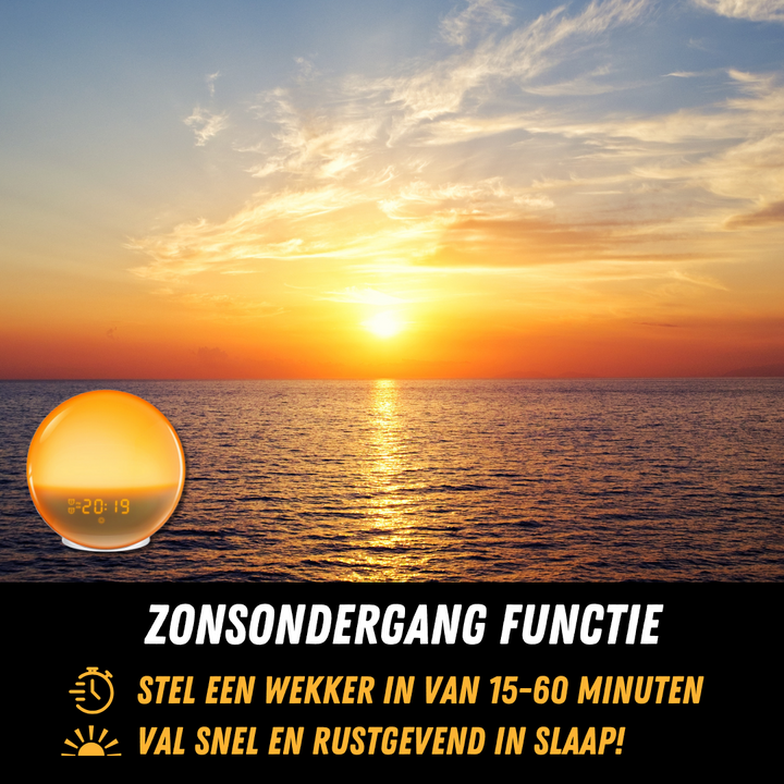 Naturlig vekkerklokkeradio med soloppgangslys - GlowRise