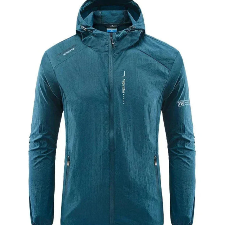 Ultralight, wind- and sunproof summer jacket with hood for men