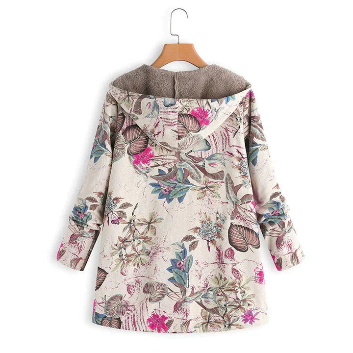 Light spring jacket for women with hood and front pockets
