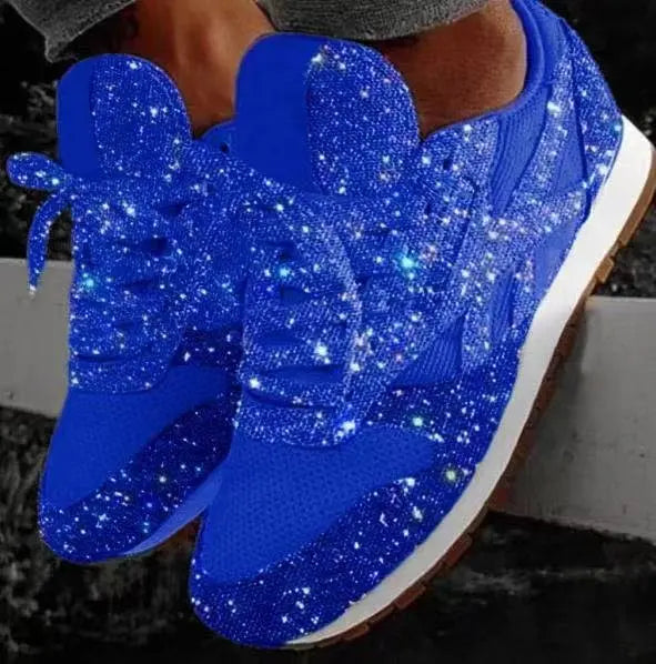 Glitrende sneakers til dame med sporty komfort - Leona