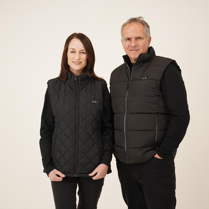 Oppvarmet vest for dame med slank passform og nakkevarme