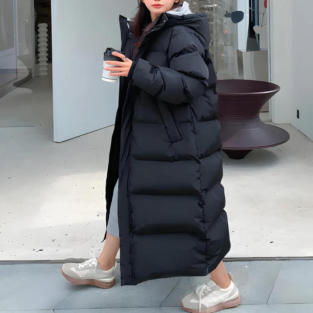 Lang vinterparka for kvinner – værbestandig design