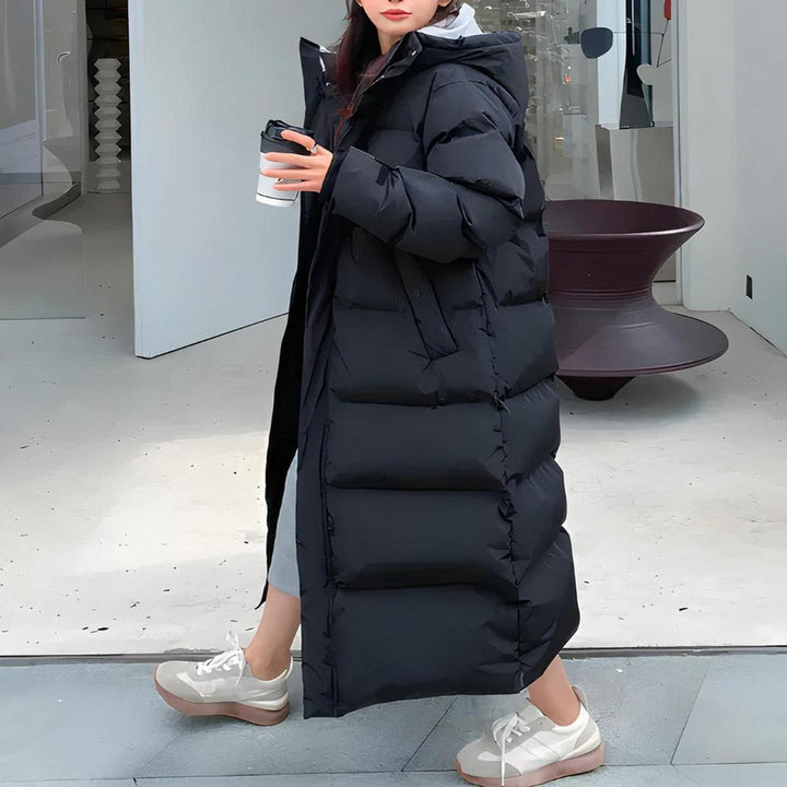 Lang vinterparka for kvinner – værbestandig design