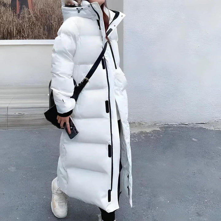 Lang vinterparka for kvinner – værbestandig design