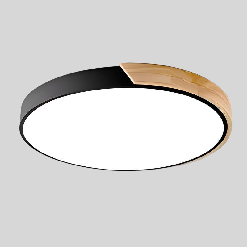 Rund Nordic Macaron-taklampe i tre