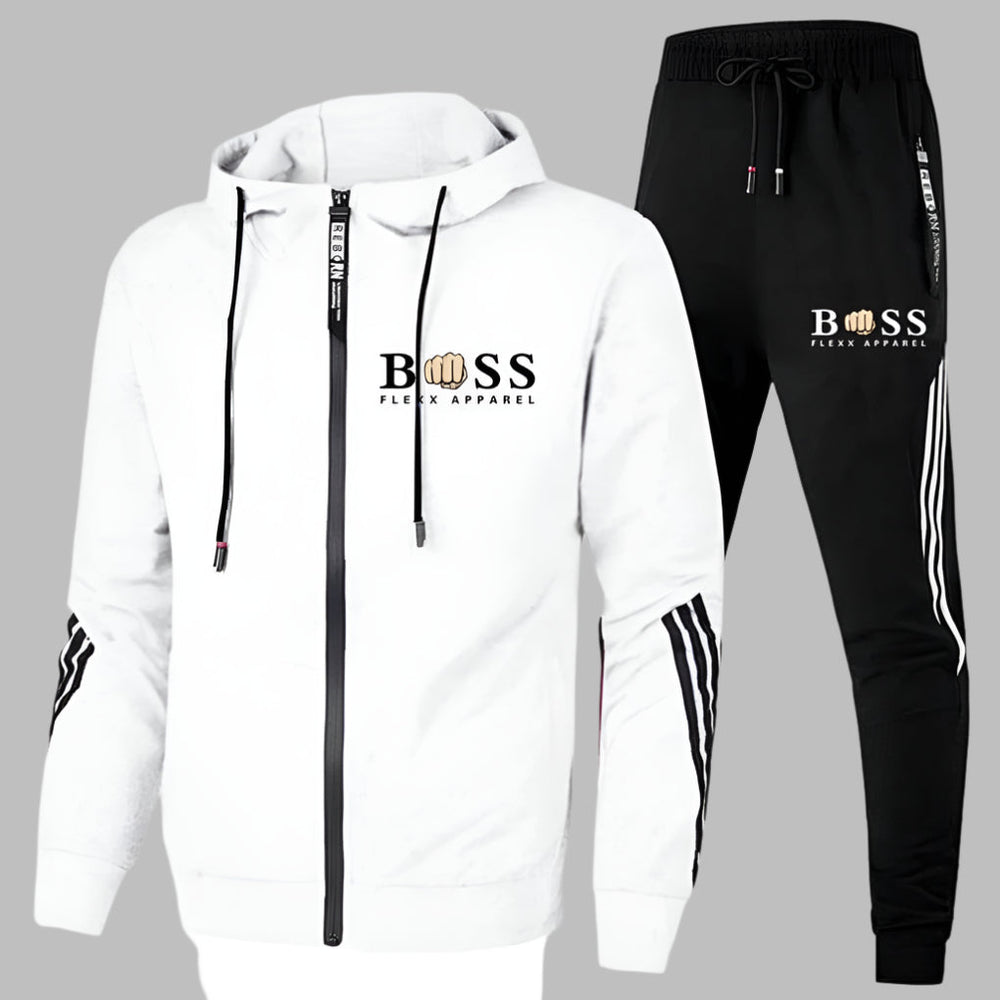 Heren Sportset - Ademend Polyester Trainingspak, Comfortabele Pasvorm-1