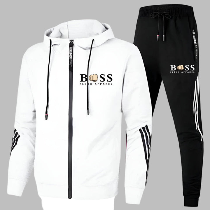 Heren Sportset - Ademend Polyester Trainingspak, Comfortabele Pasvorm-1