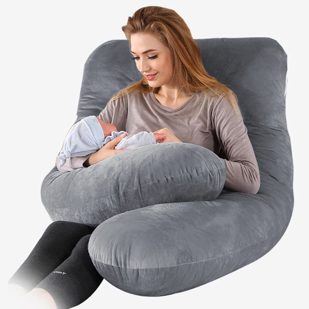 ComfortNest Graviditets- og Sidesovepute – Ekstra Støtte for Mamma og Baby