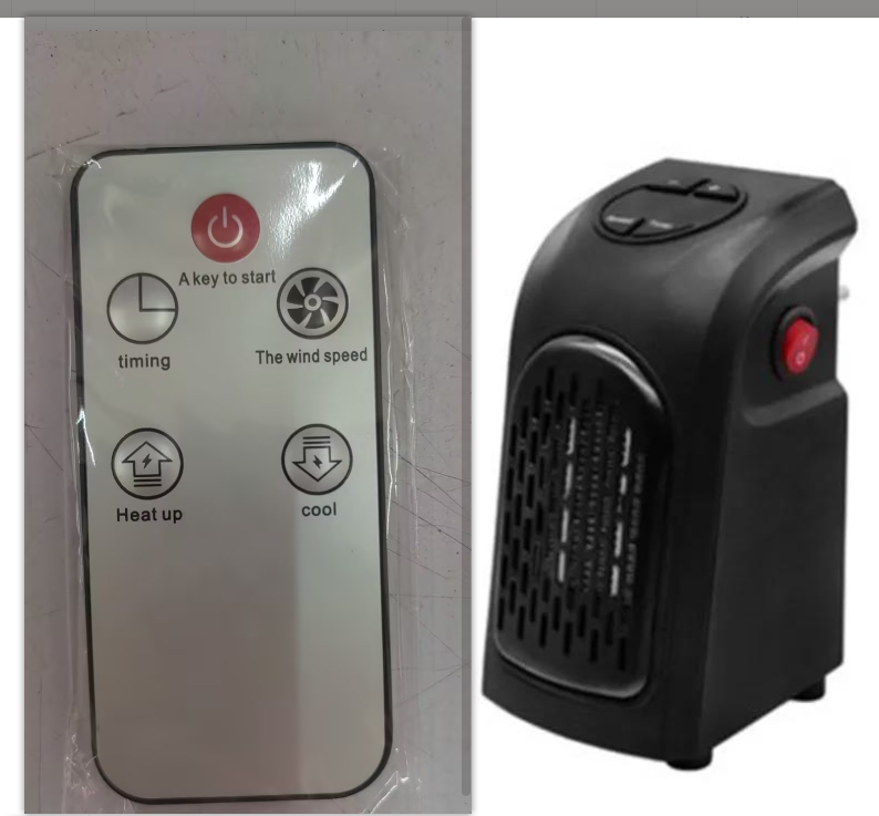 Keramisk vifteovn med termostat og timer opptil 12 timer