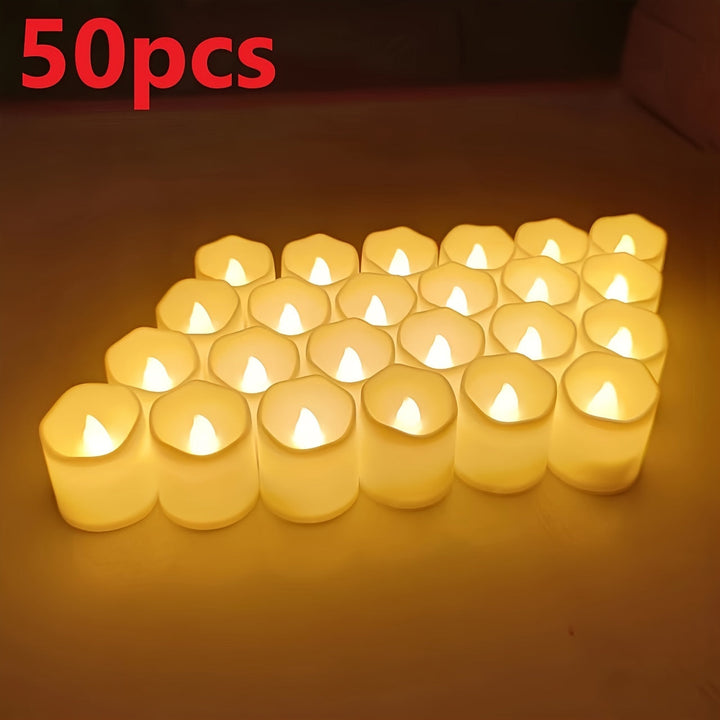 Batteridrevne LED-lys uten Flamme – 24–96 stykker