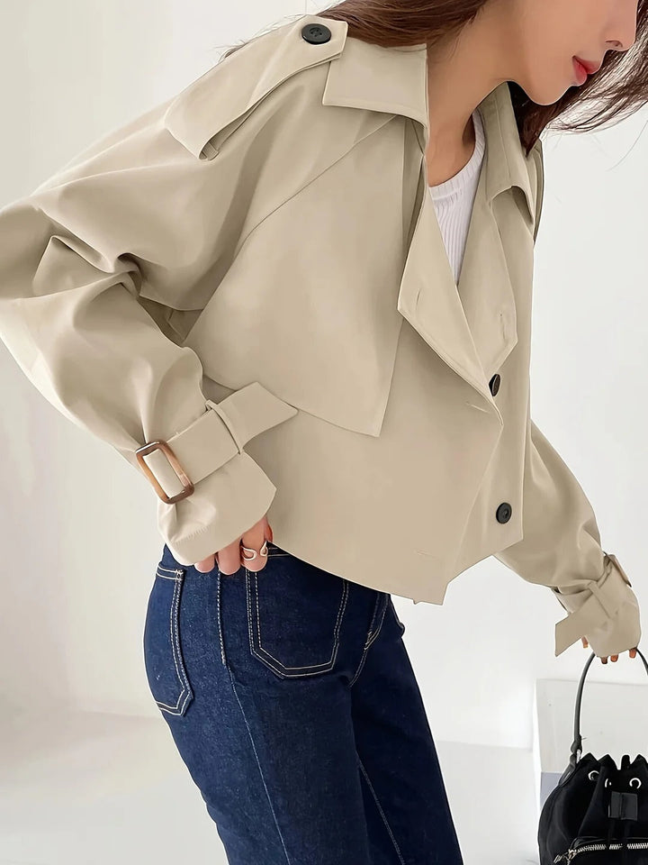 Casual short trench coat