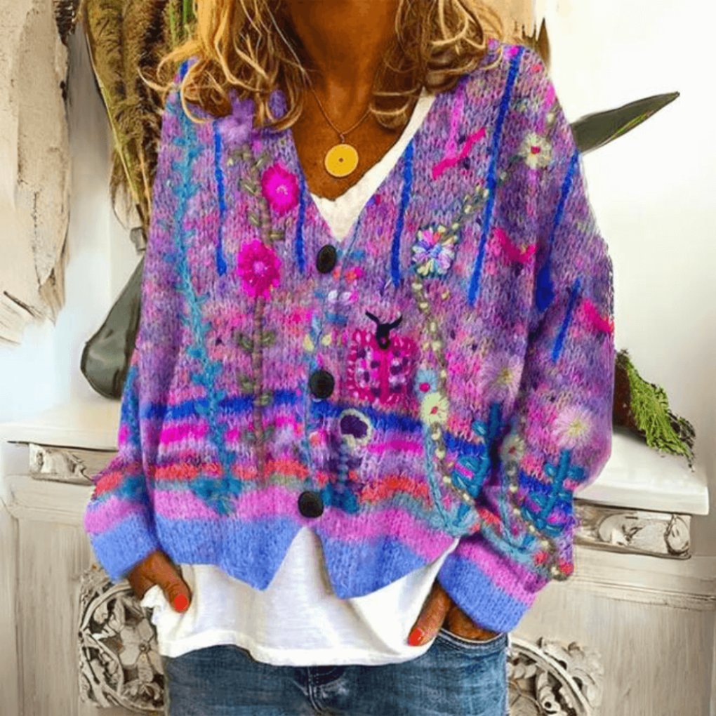 Soft cashmere knitted cardigan