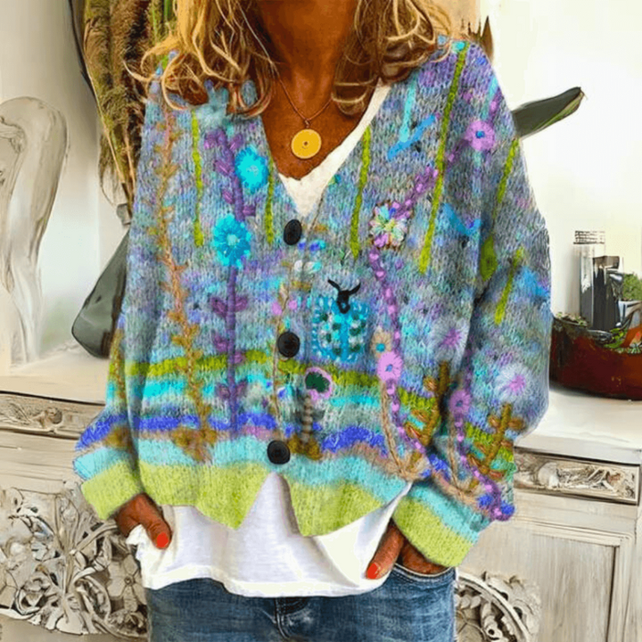 Soft cashmere knitted cardigan
