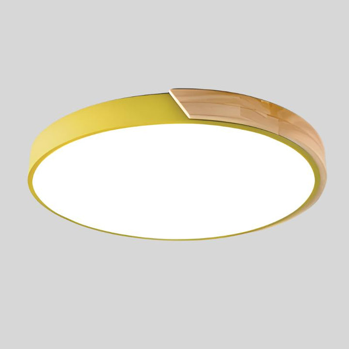 Rund Nordic Macaron-taklampe i tre