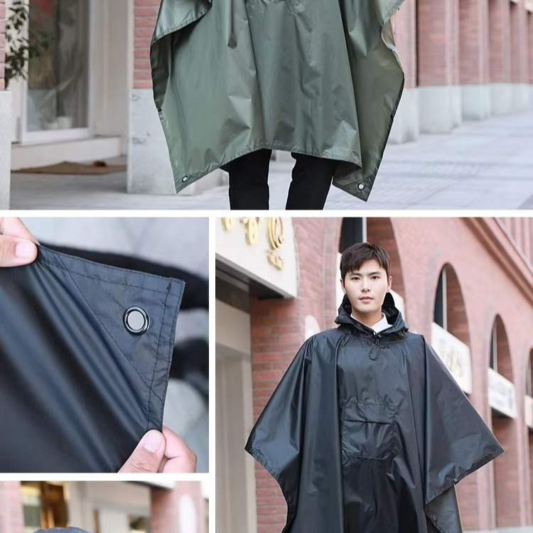 Sammenleggbar regnponcho, oversized