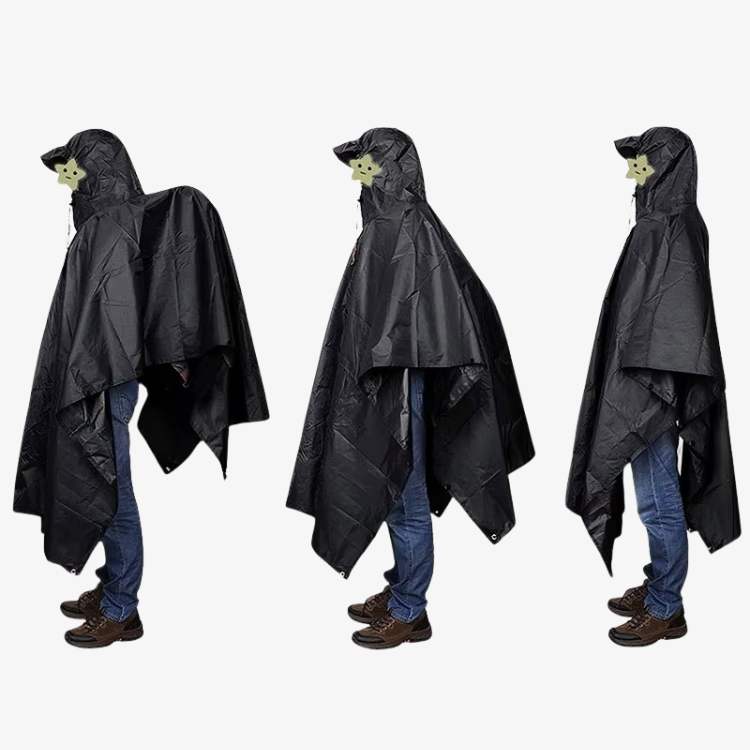 Sammenleggbar regnponcho, oversized