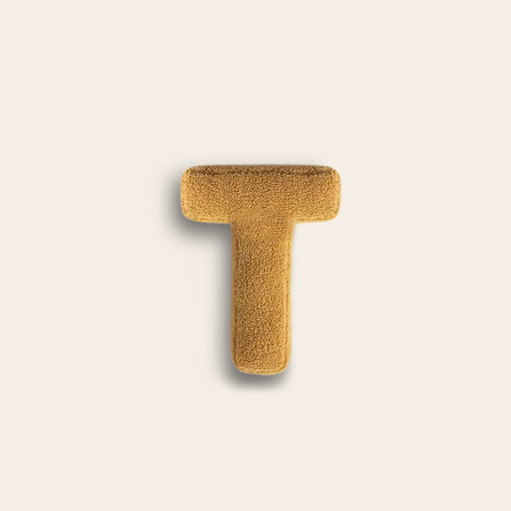 Pyntepute med bokstav i bomull, 38 x 30 cm