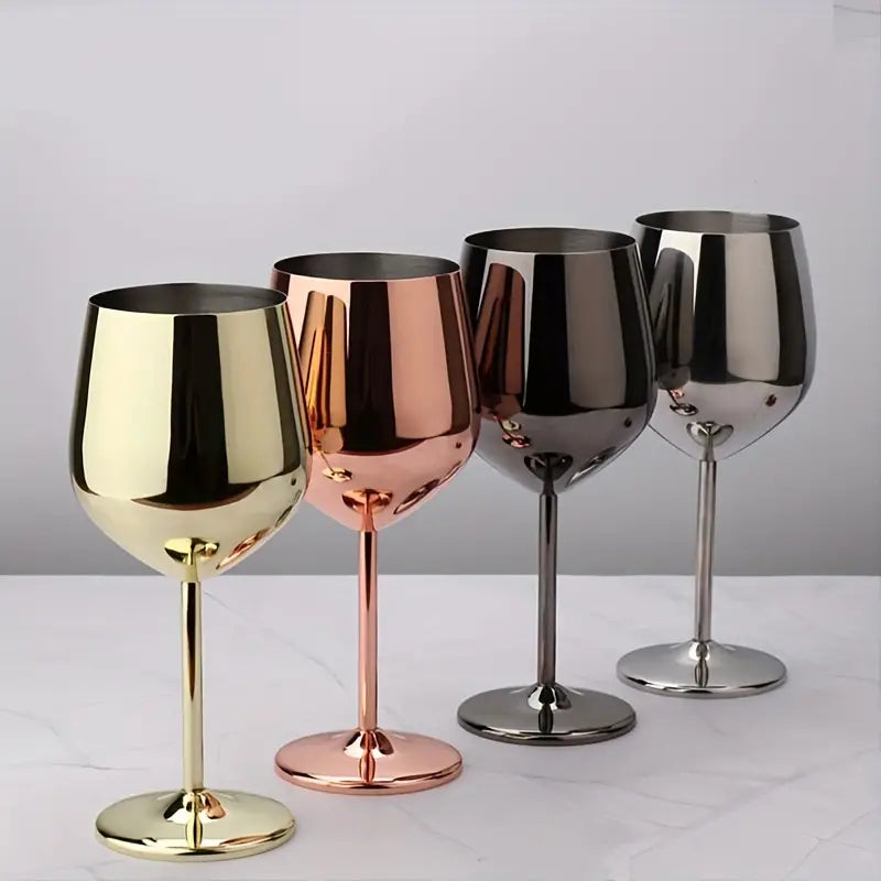 Vinglass i Rustfritt Stål med Speilblank Finish for Daglig Bruk