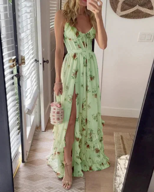 Midi Dress with Floral Lace