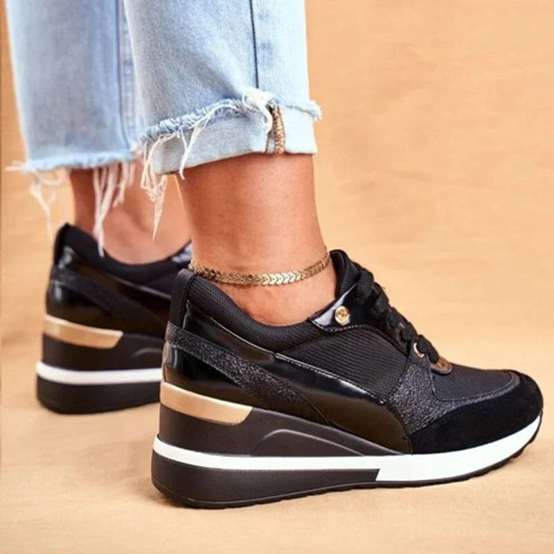 Lettvekt Strikk Sneakers med Bue Støtte og Minne Skum