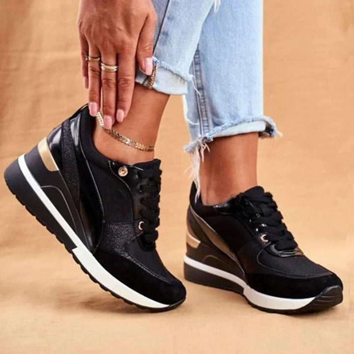 Lettvekt Strikk Sneakers med Bue Støtte og Minne Skum