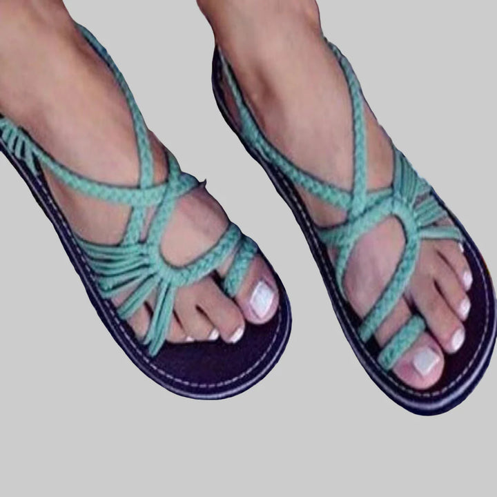 Fargerike strandsandaler