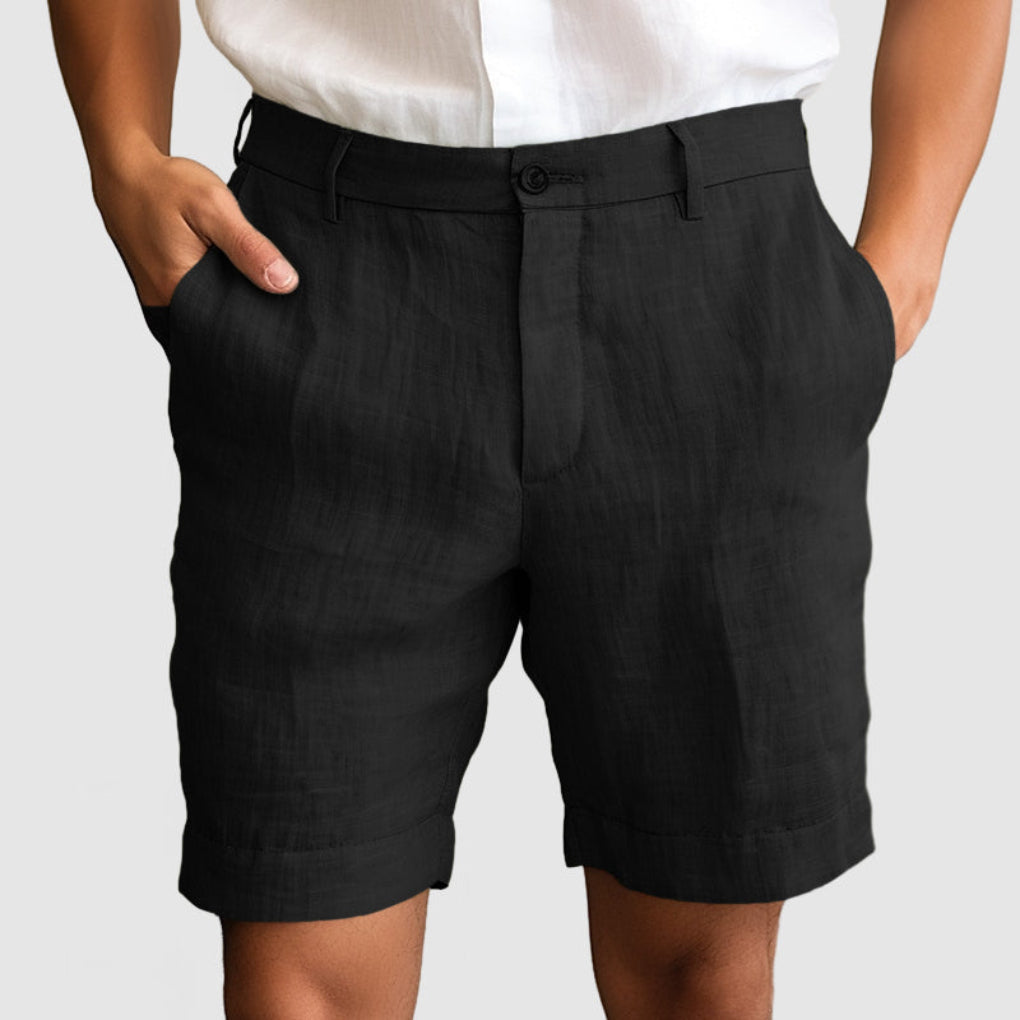 Herre Casual Bomull Lin Shorts