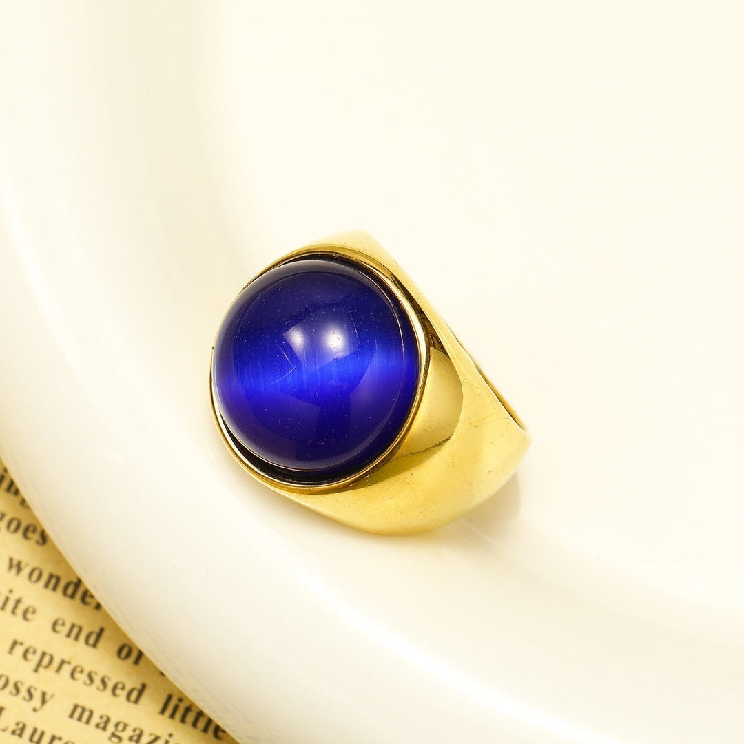 Ring med Stor Tigerøye-stein – Liora