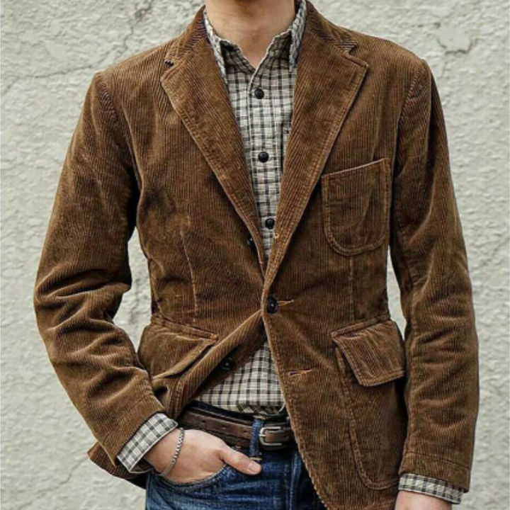 Herre vintage-blazer – Klassisk stil med moderne preg