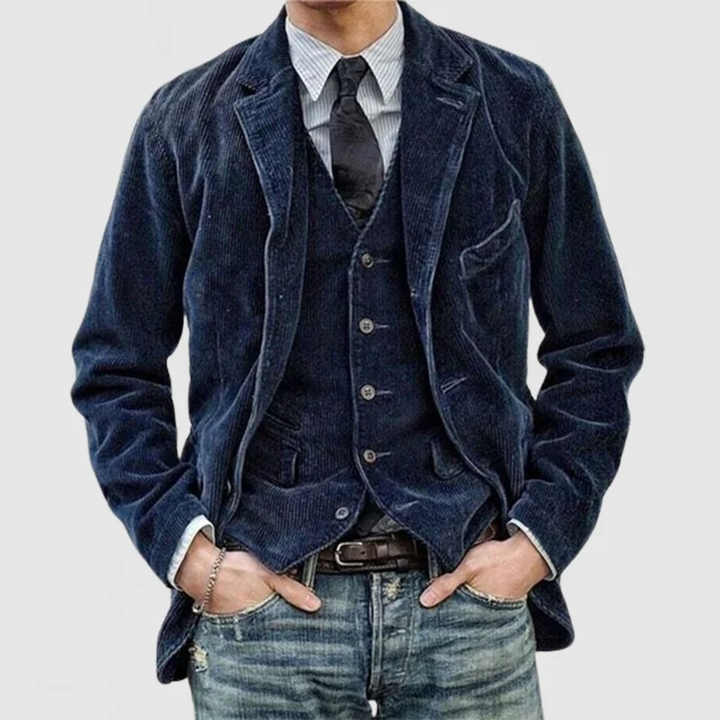 Herre vintage-blazer – Klassisk stil med moderne preg