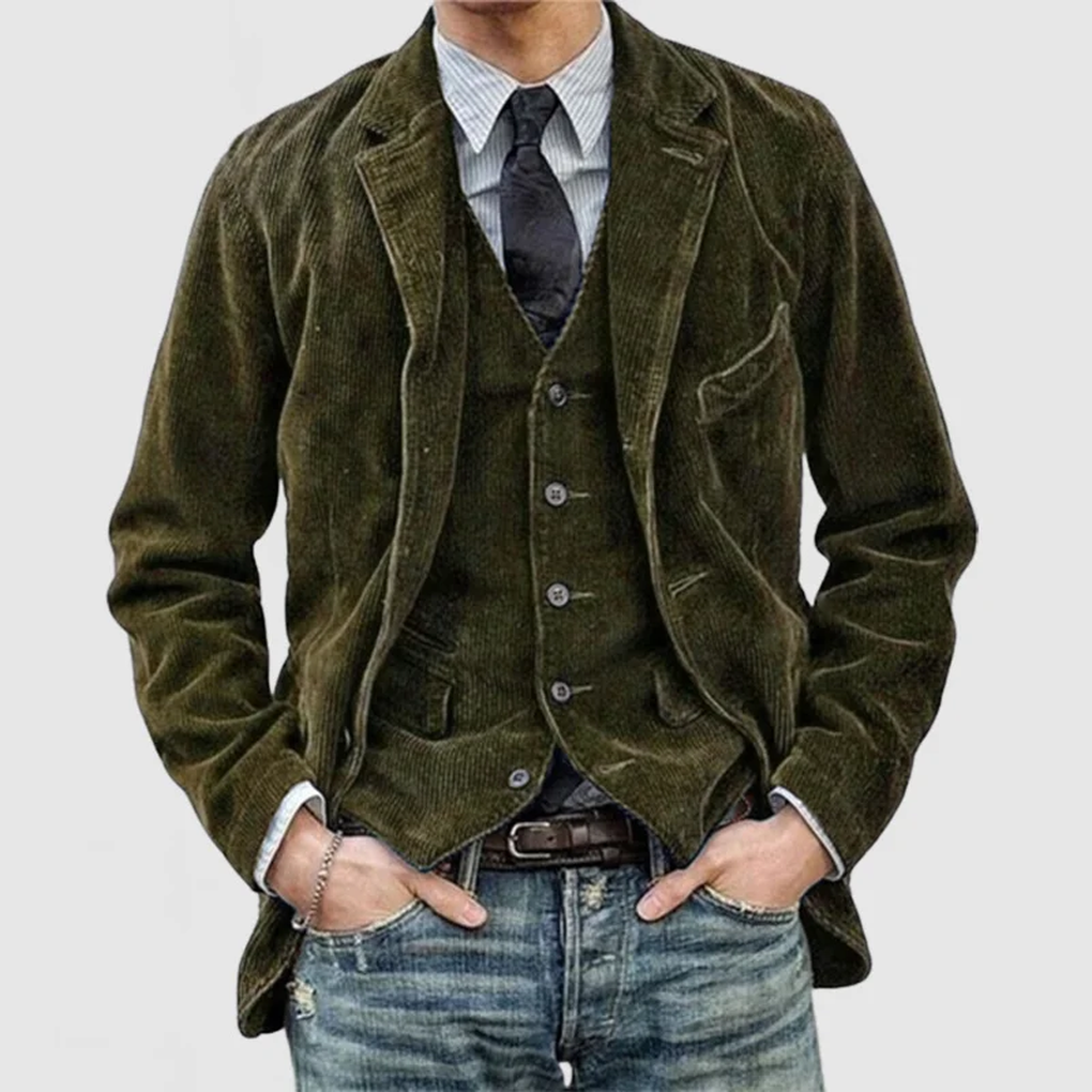 Herre vintage-blazer – Klassisk stil med moderne preg