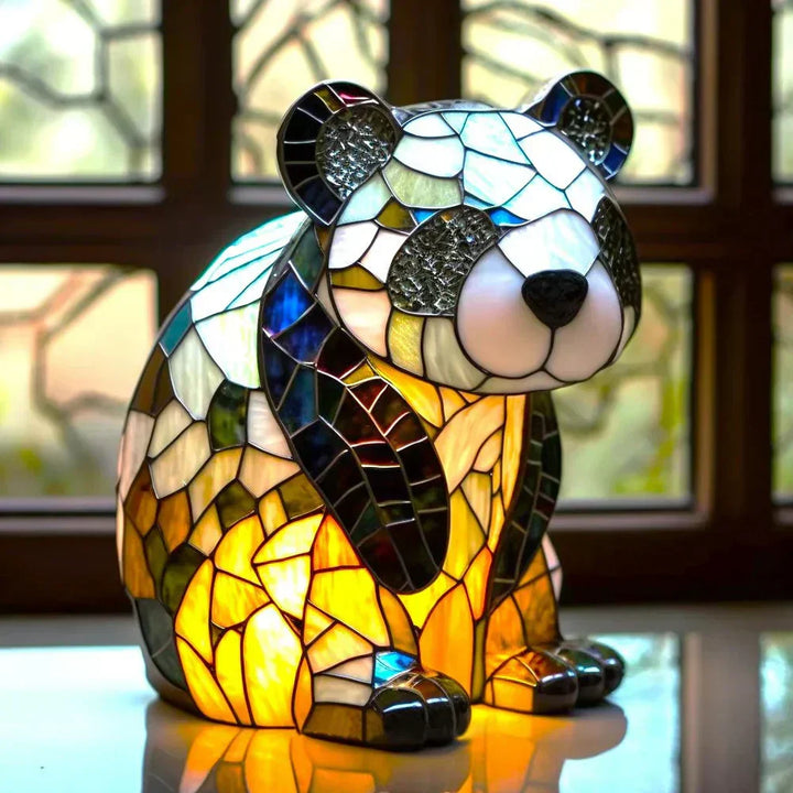 Dyrelamper i Farget Glass – Kunstnerisk Bordpynt