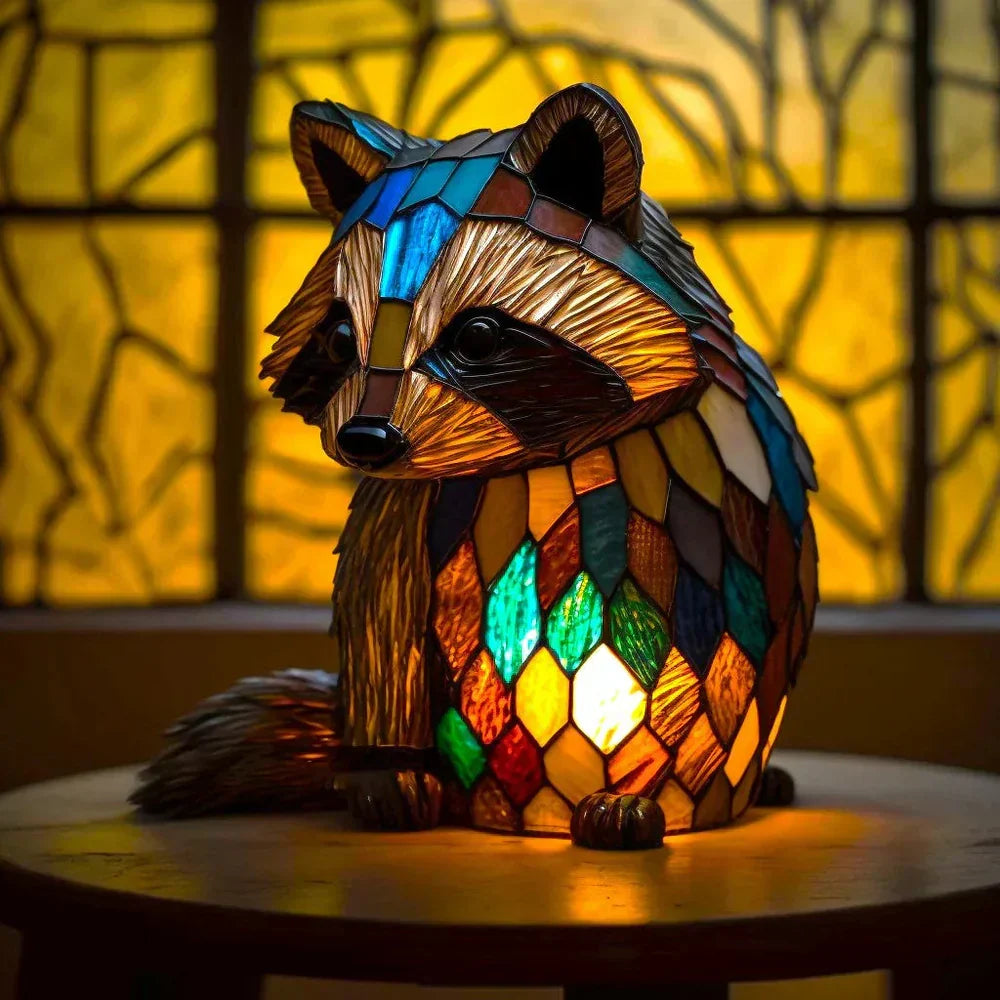 Dyrelamper i Farget Glass – Kunstnerisk Bordpynt