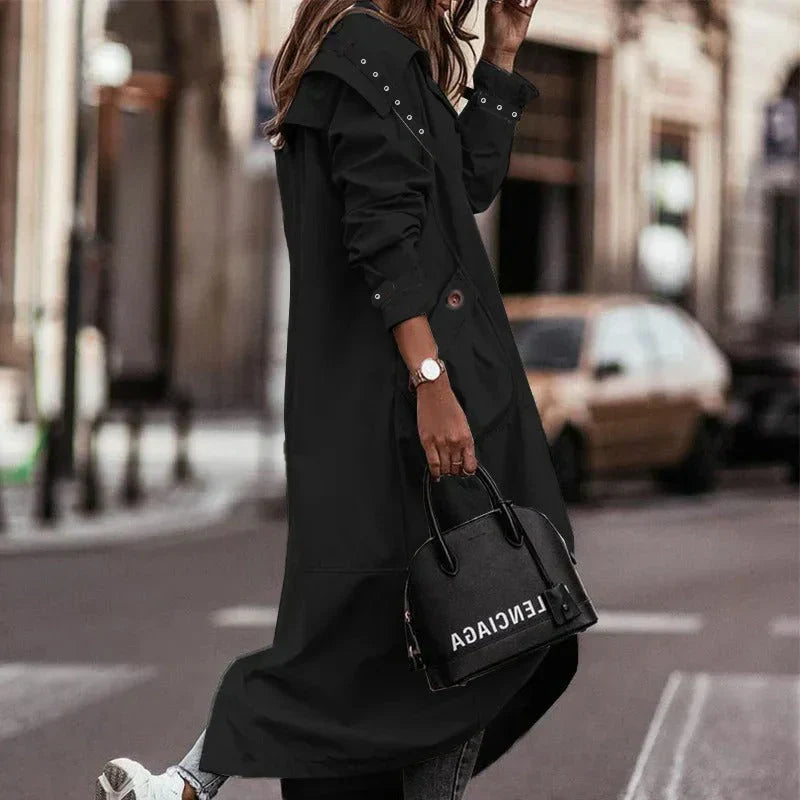 Kvinners Trench Coat med Hette