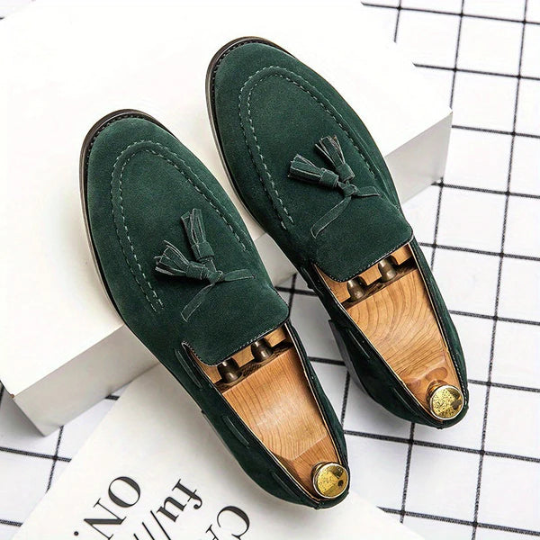 Classic Men's Loafers with Tassels in Various Colors