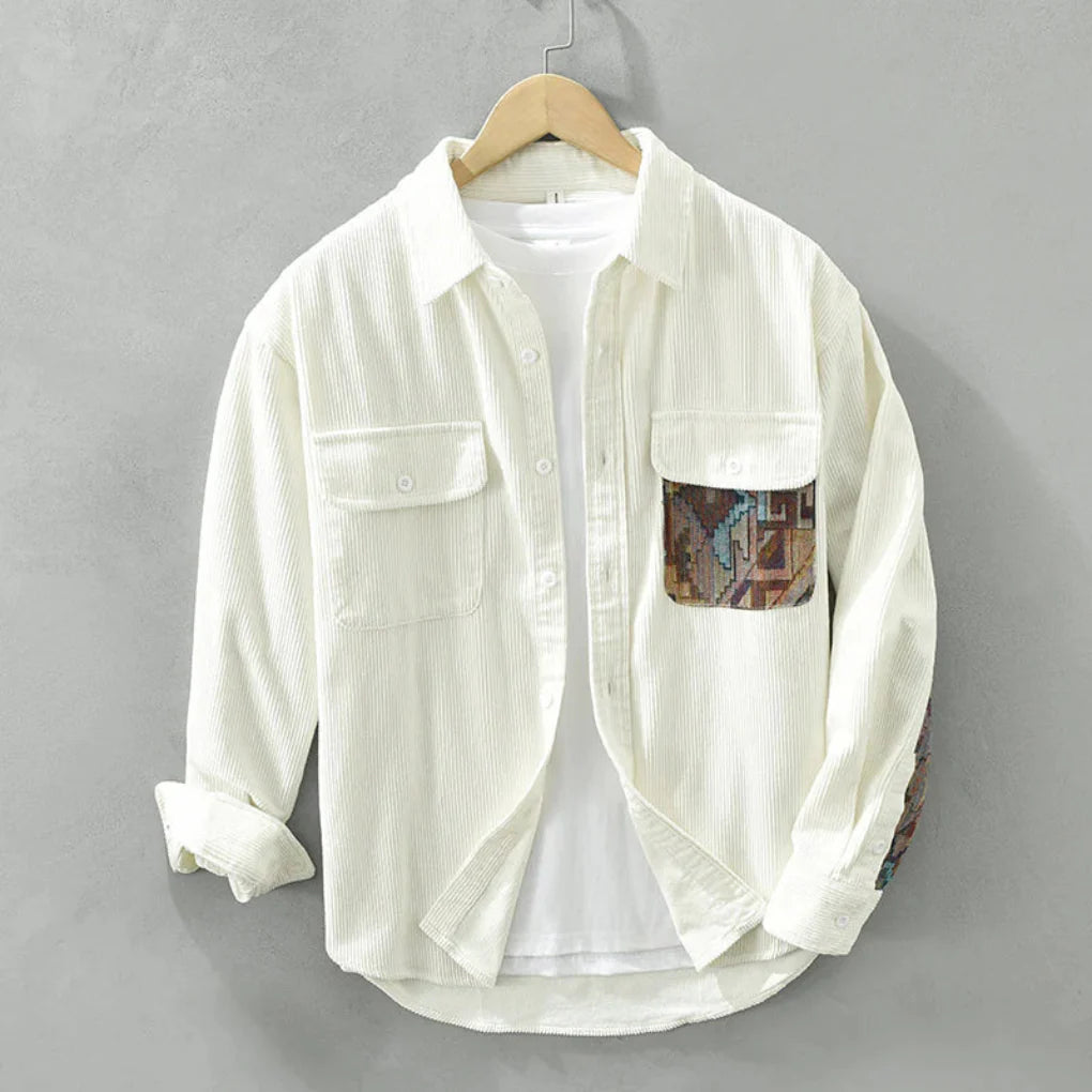 Herre vintage langermet skjorte – Klassisk stil med tidløs appell