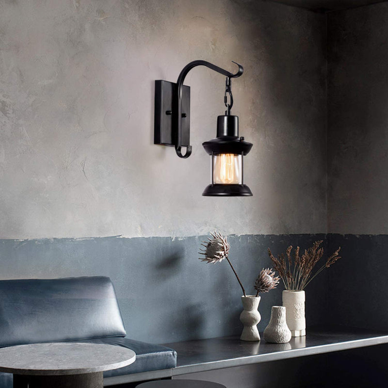Silva Industriell Retro Vegglampe Svart/Bronse Innendørs Metall/Glass
