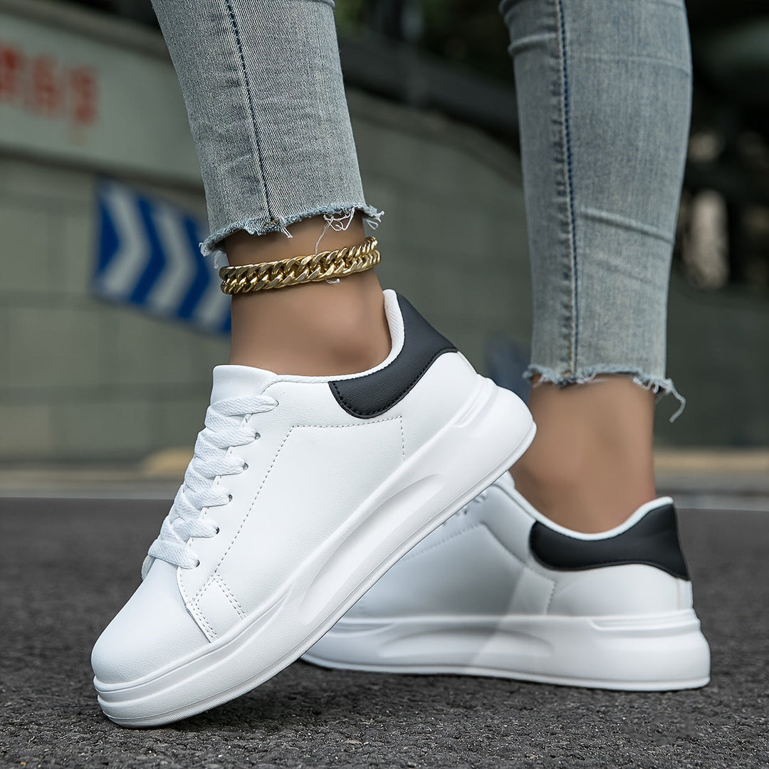 White orthopedic leather sneakers for women – Orthosports